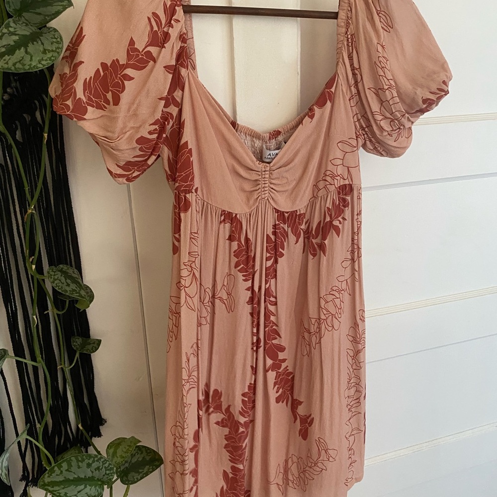 Ava Sky Plumeria Mini Dress